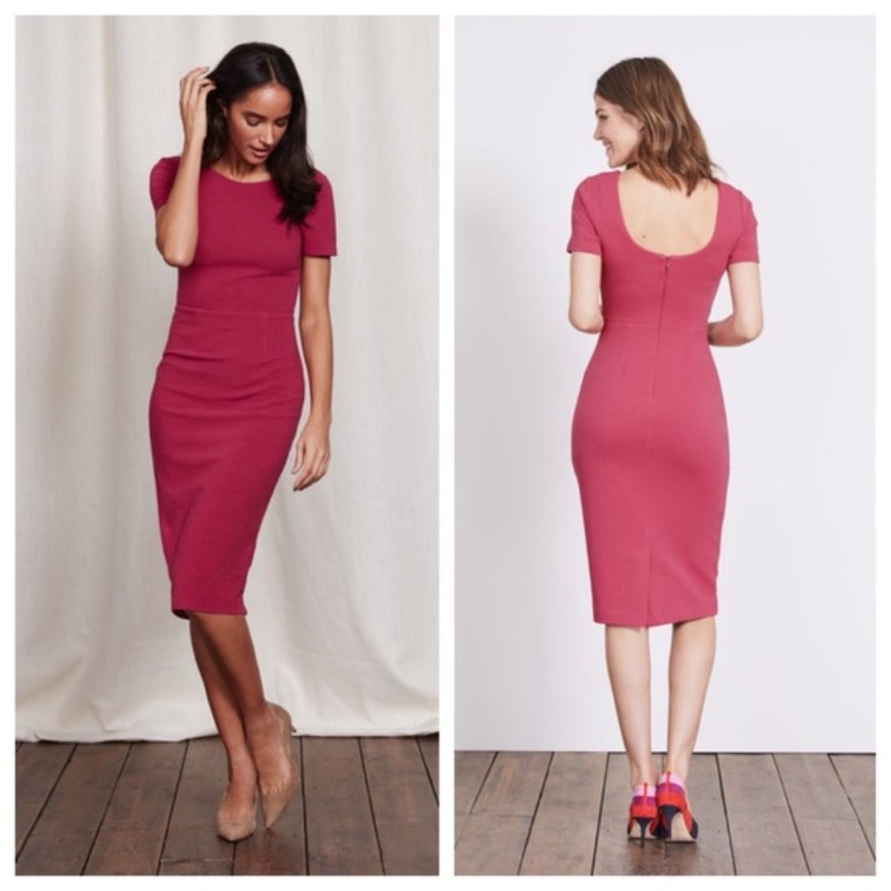 Boden Scoop Neck Ponte Sheath Dress